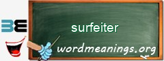 WordMeaning blackboard for surfeiter